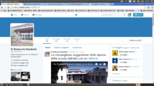 L'account Twitter della Scuola